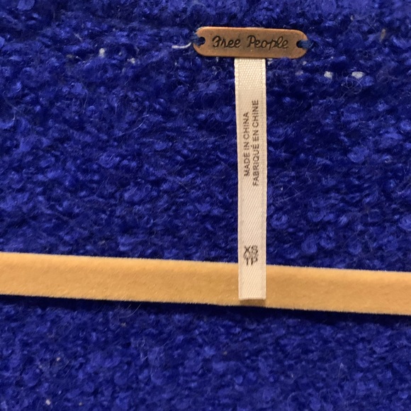 Free People Deep V Cobalt Sweater - Picture 3 of 5